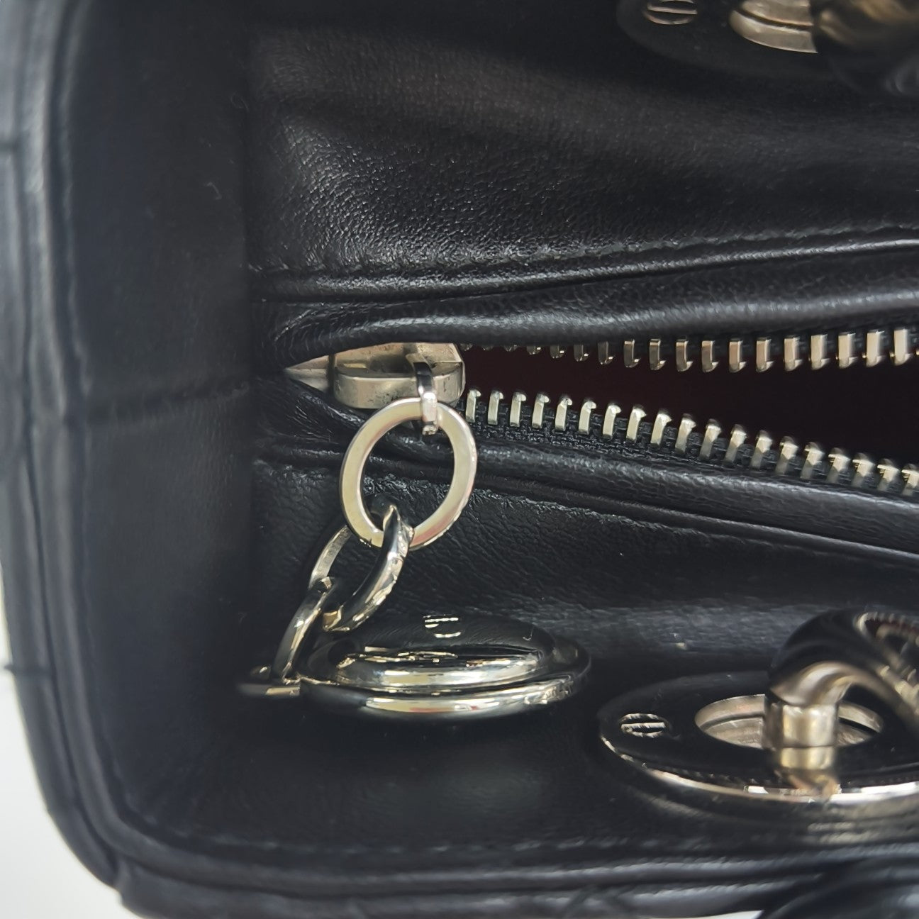 Lady Dior Medium Cannage Lambskin Black