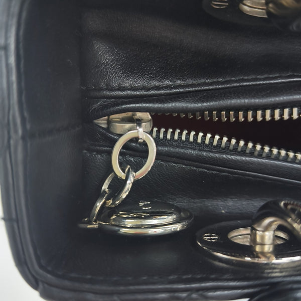Lady Dior Medium Cannage Lambskin Black