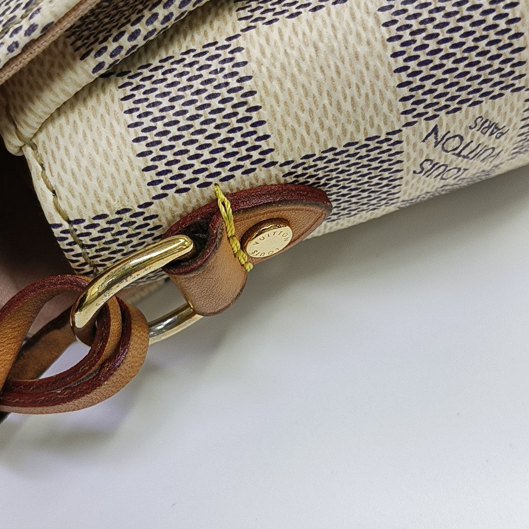 CROISETTE Damier Azur Coated Canvas White