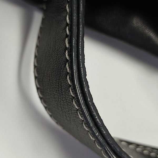 Lambskin Top Handle Bag Black