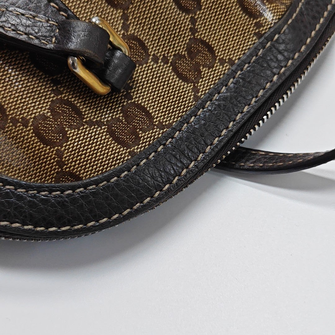 Monogram Coated Canvas Shoulder Bag Brown