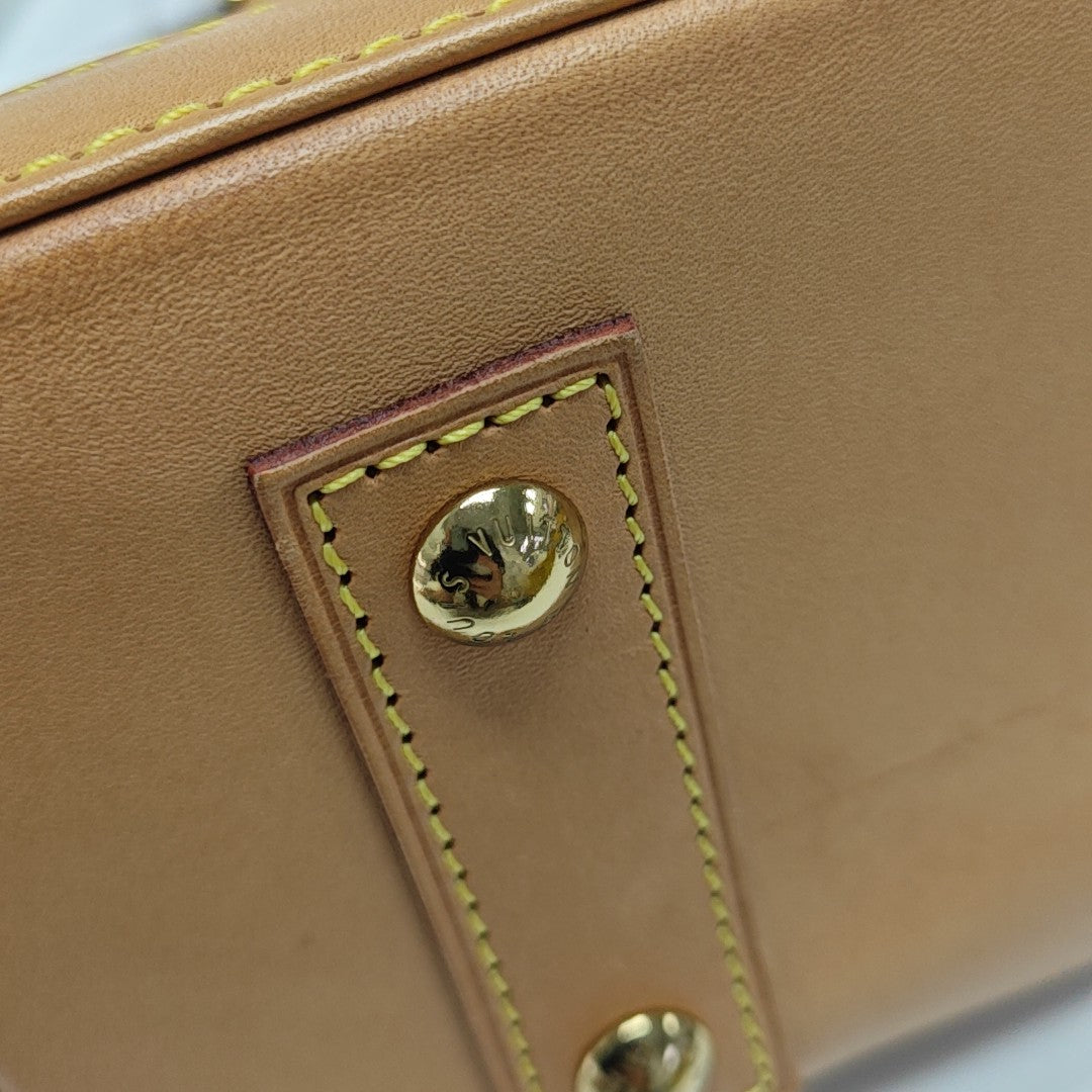 ALMA BB Monogram Coated Canvas Brown