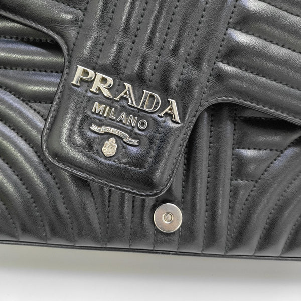 Diagramme Medium Quilted Calfskin Black