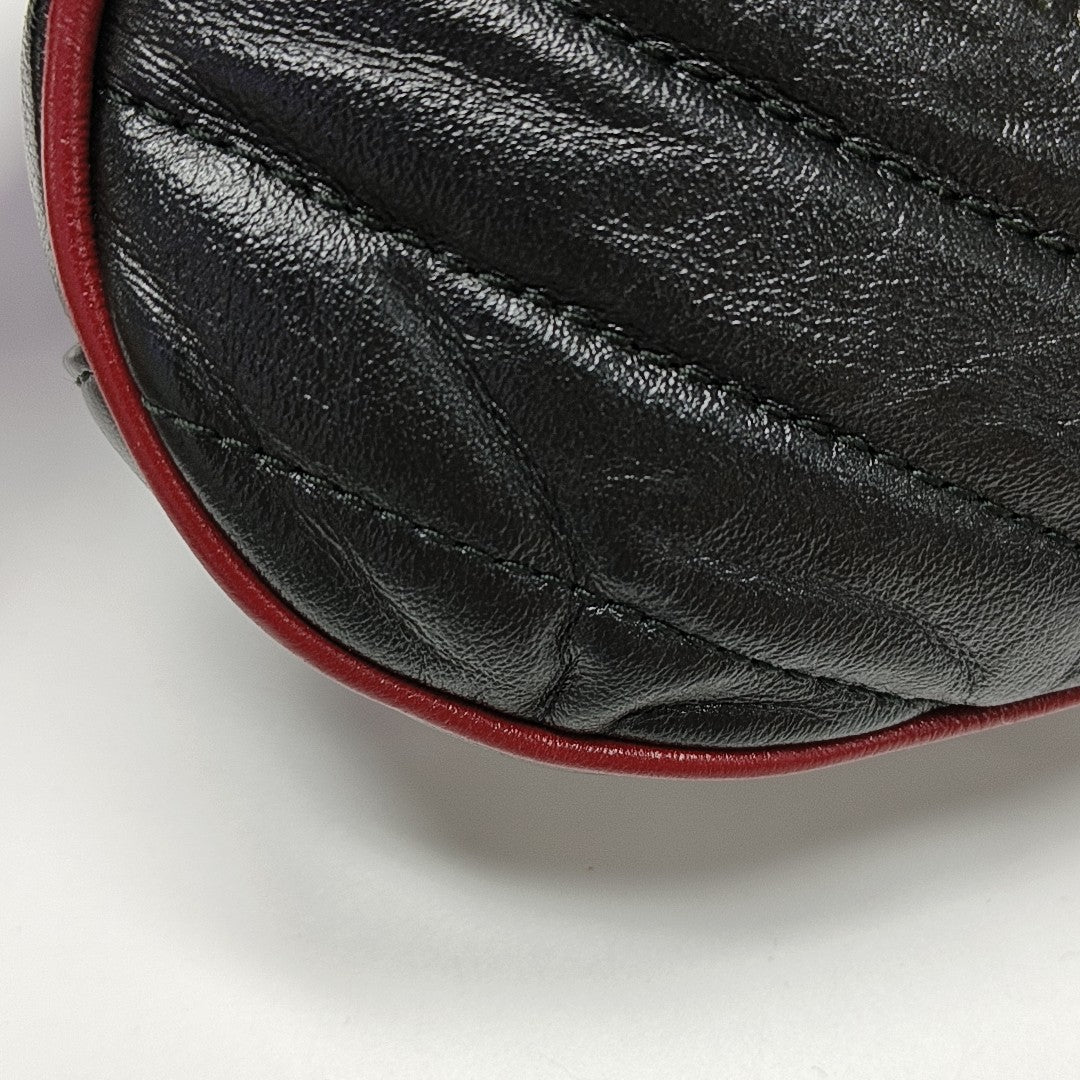 GG Marmont Super Mini Quilted Calfskin Black