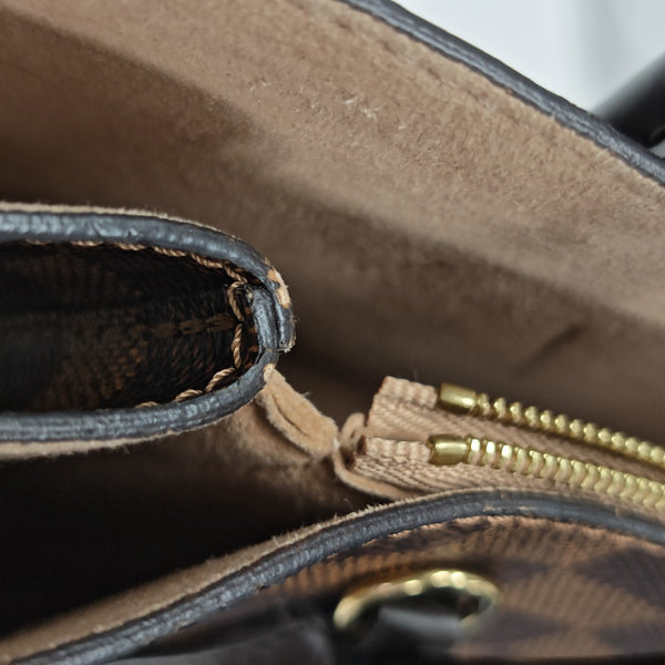 KENSINGTON BOWLING Damier Ebene Coated Canvas Brown