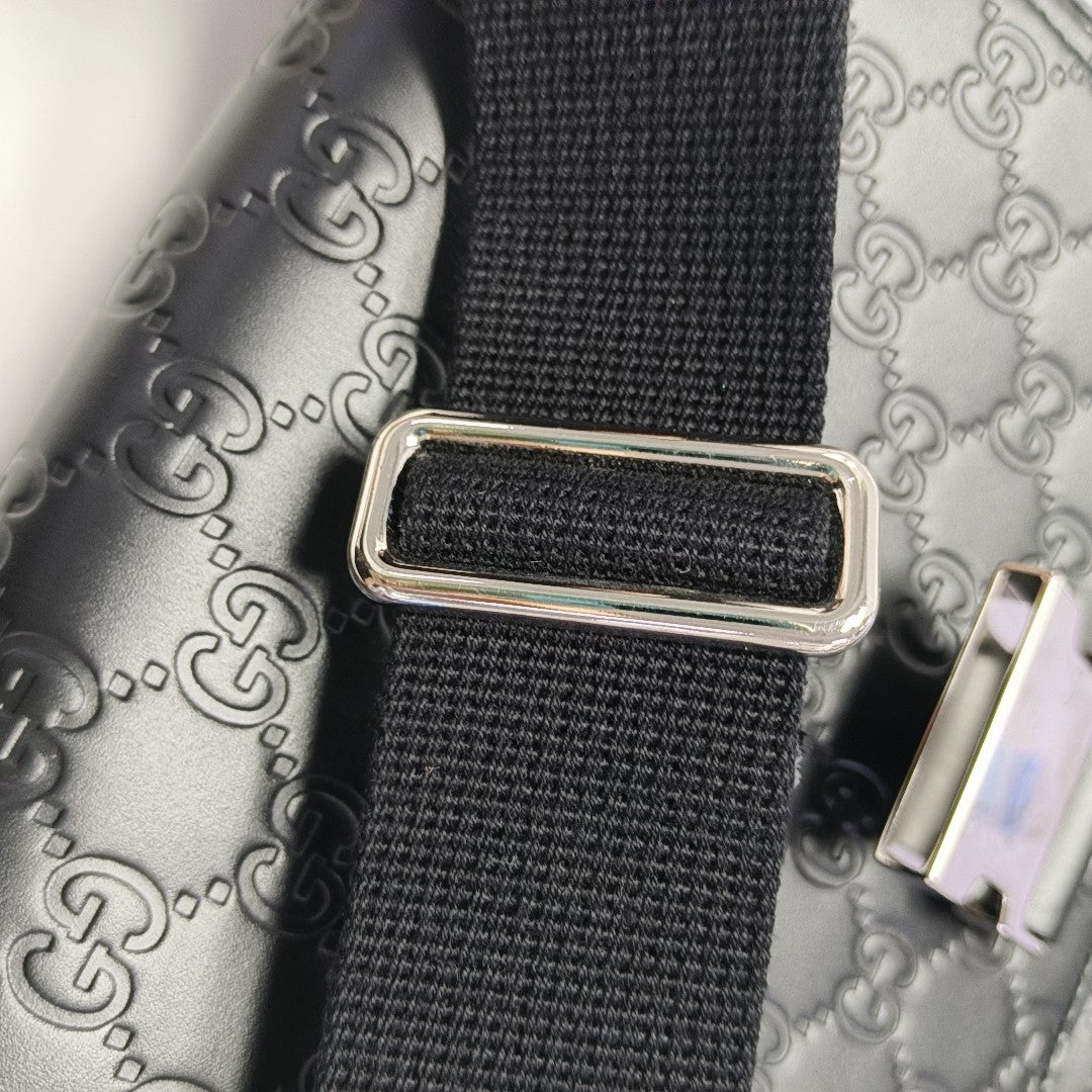 Monogram Calfskin Shoulder Bag Black