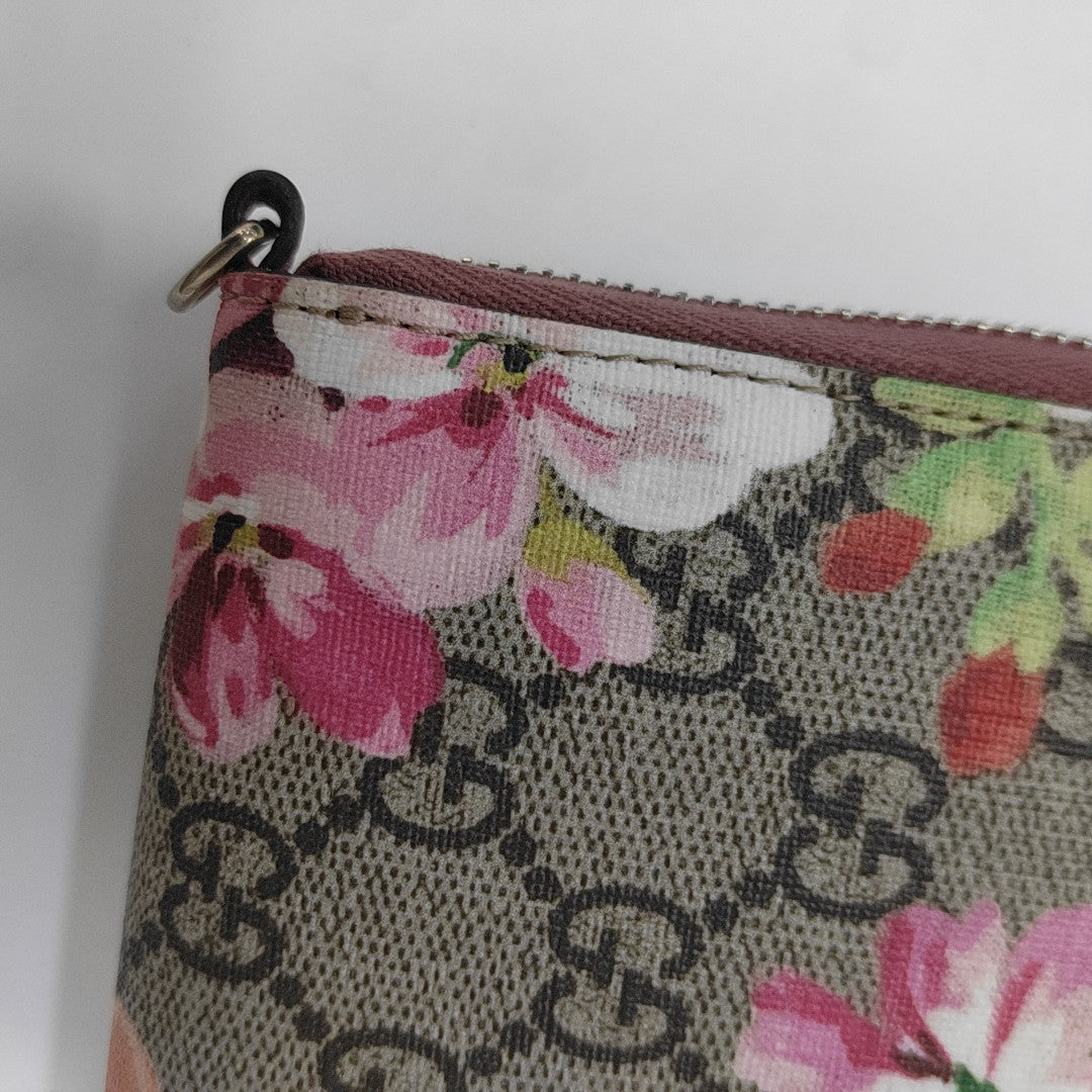 GG Blooms Monogram Coated Canvas Beige Wallet