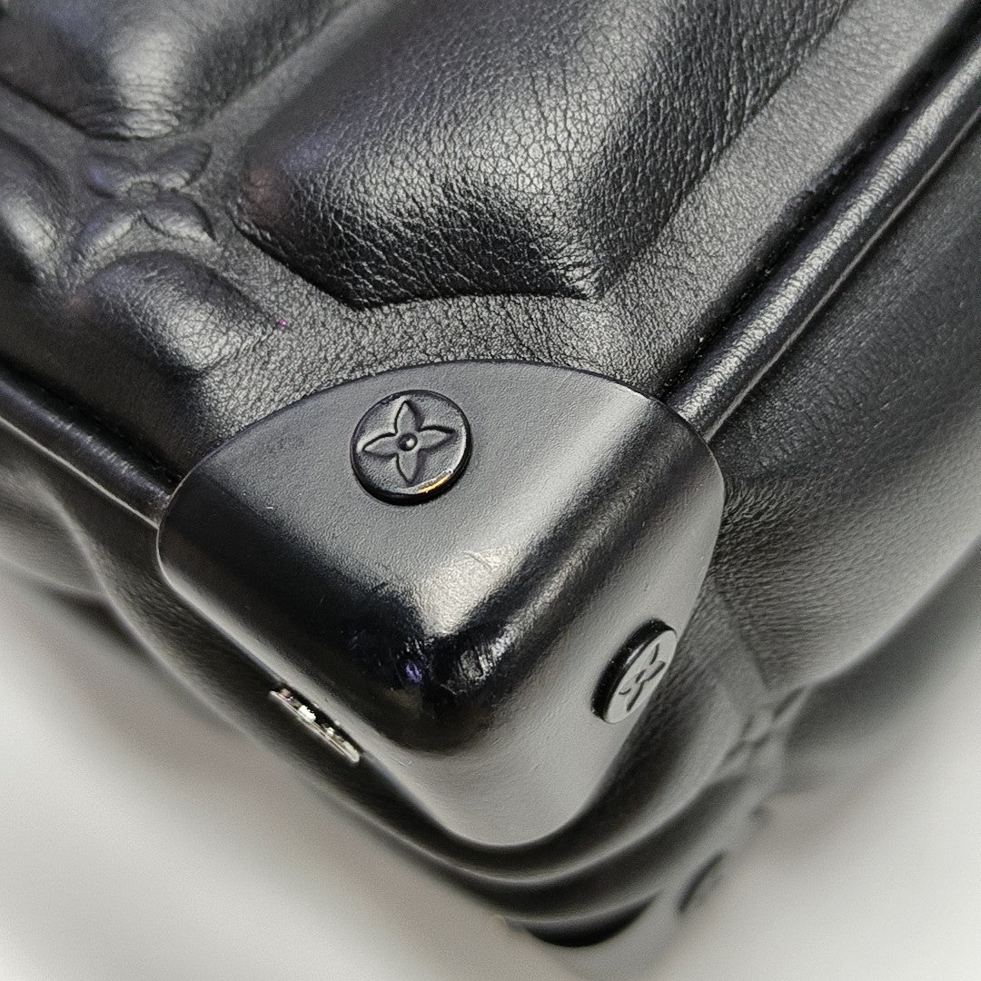SOFT TRUNK Mini Quilted Calfskin Black