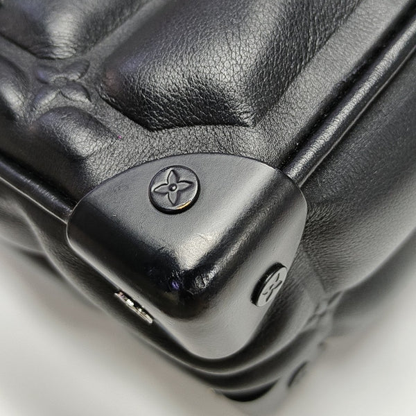 SOFT TRUNK Mini Quilted Calfskin Black