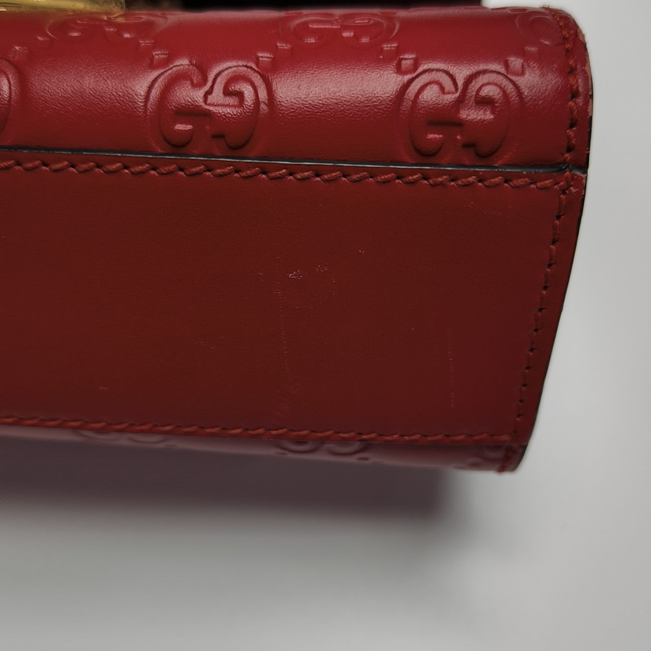 Padlock Small Monogram Calfskin Red