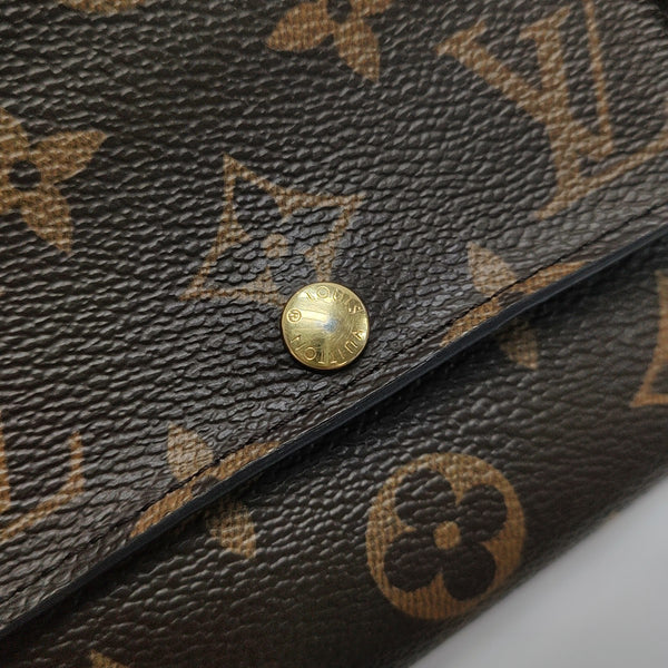 ANAIS Monogram Coated Canvas Brown Wallet