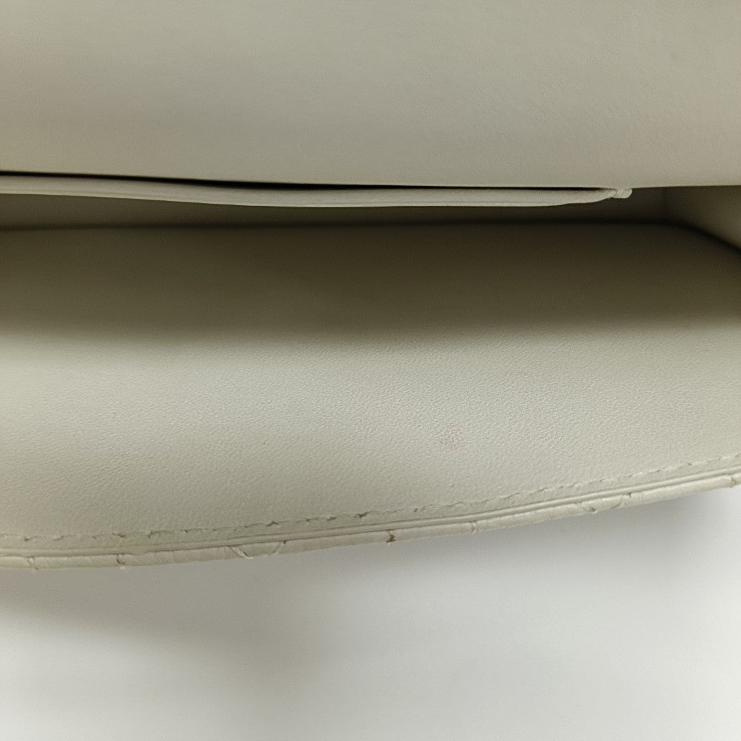 Cannage Calfskin Belt Bag White