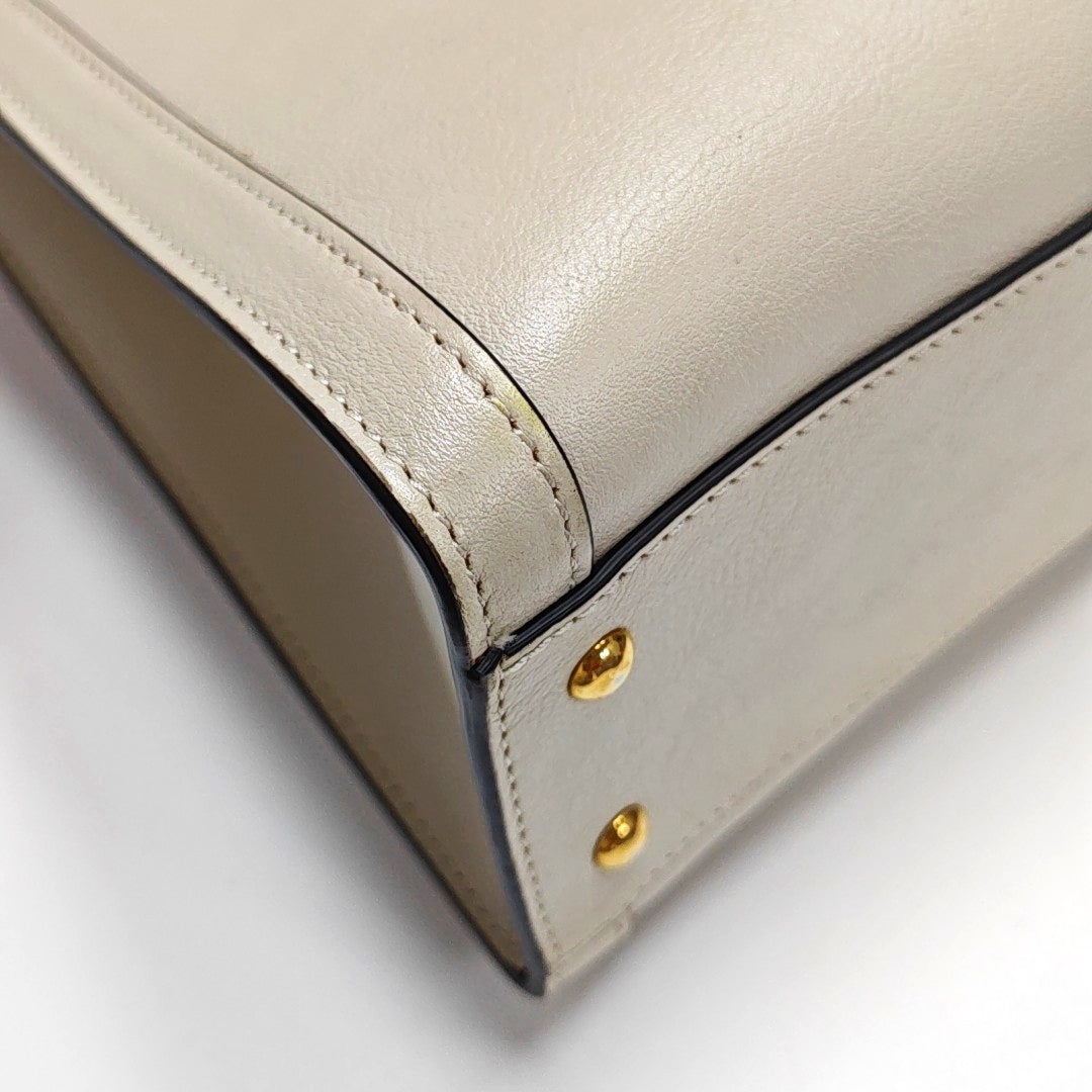 Diana Small Calfskin White