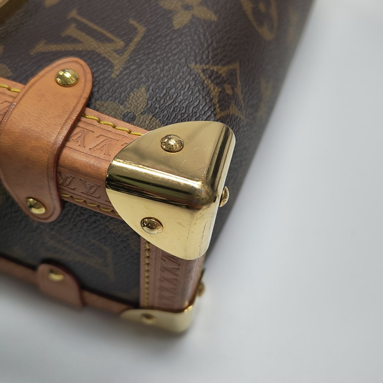 SIDE TRUNK MM Monogram Coated Canvas Brown