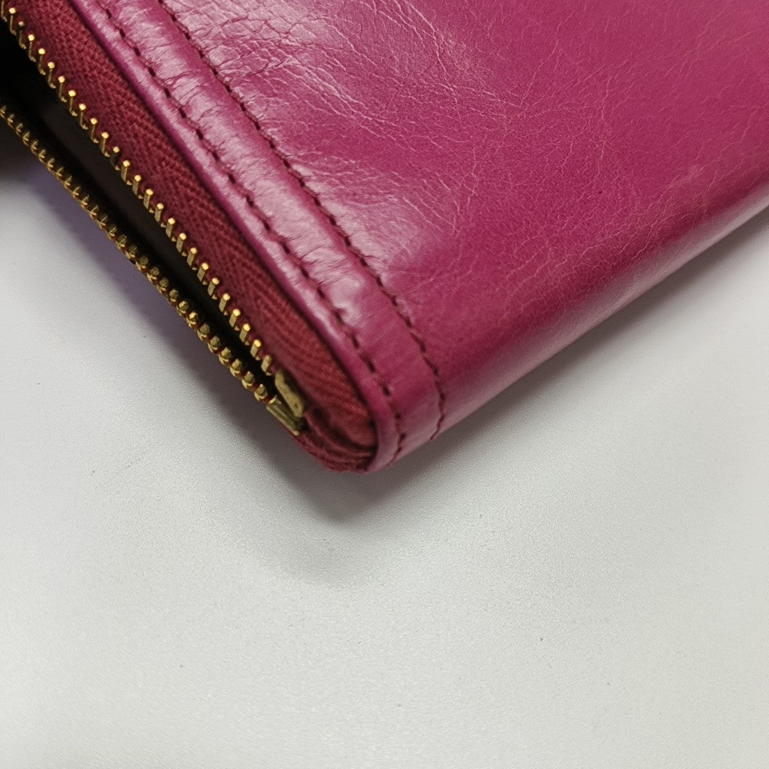 Saffiano Calfskin Wallet Red