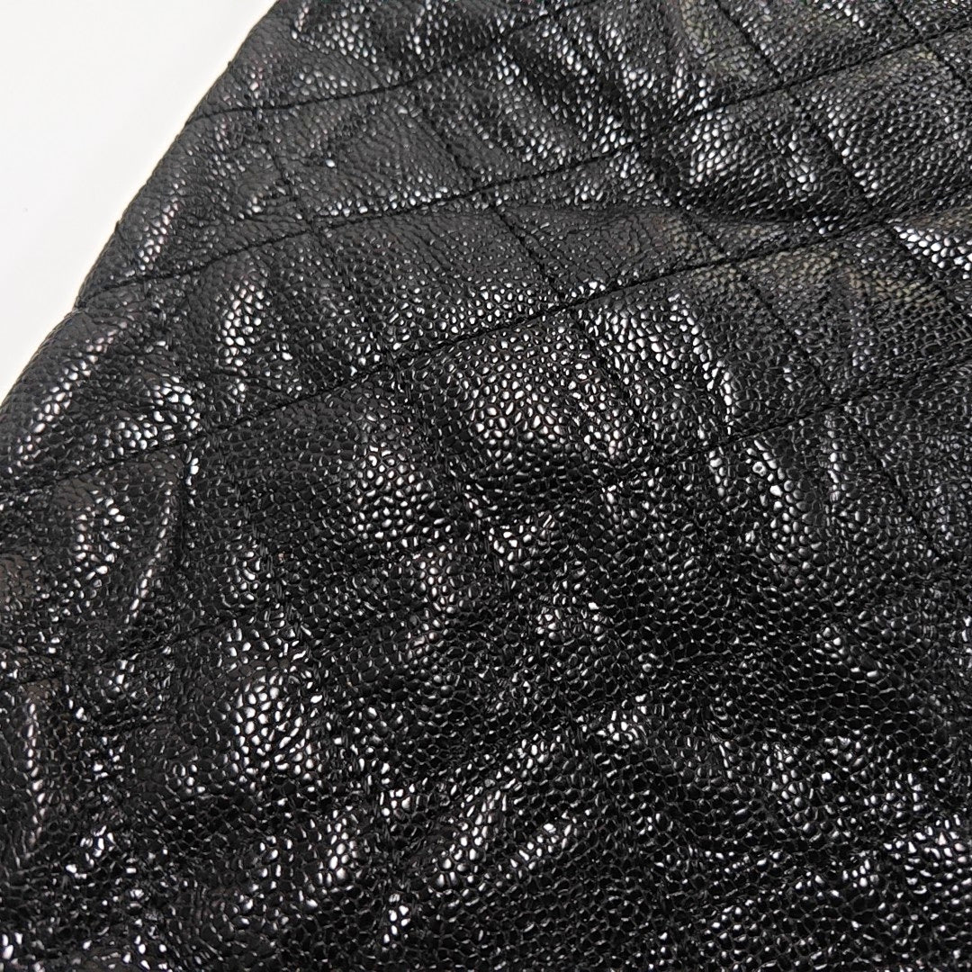 Quilted Grained Calfskin Black