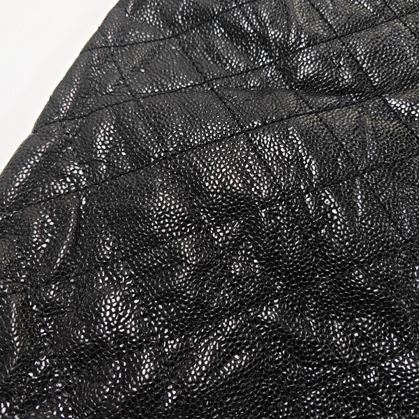 Quilted Grained Calfskin Black