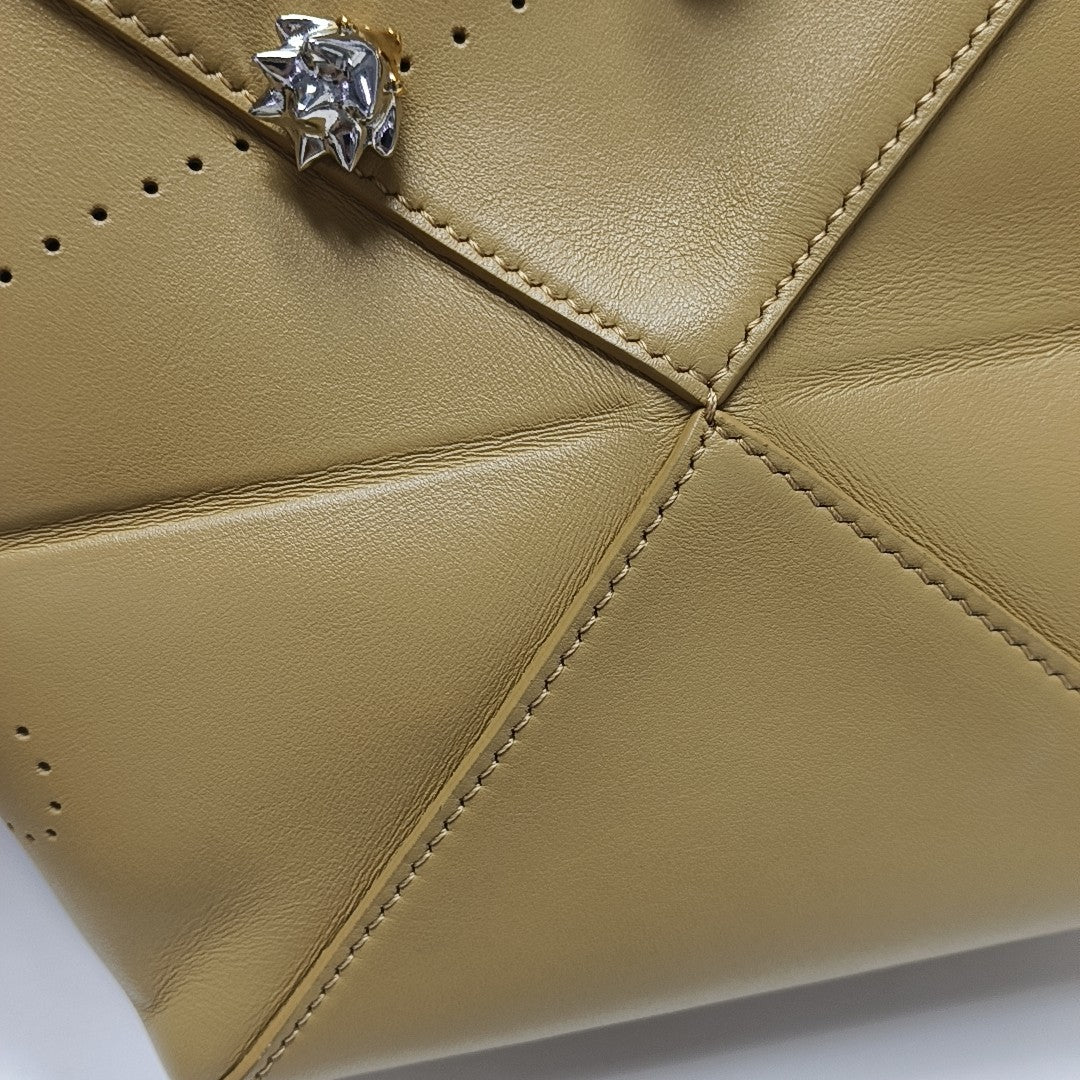 Puzzle Fold Mini Calfskin Beige