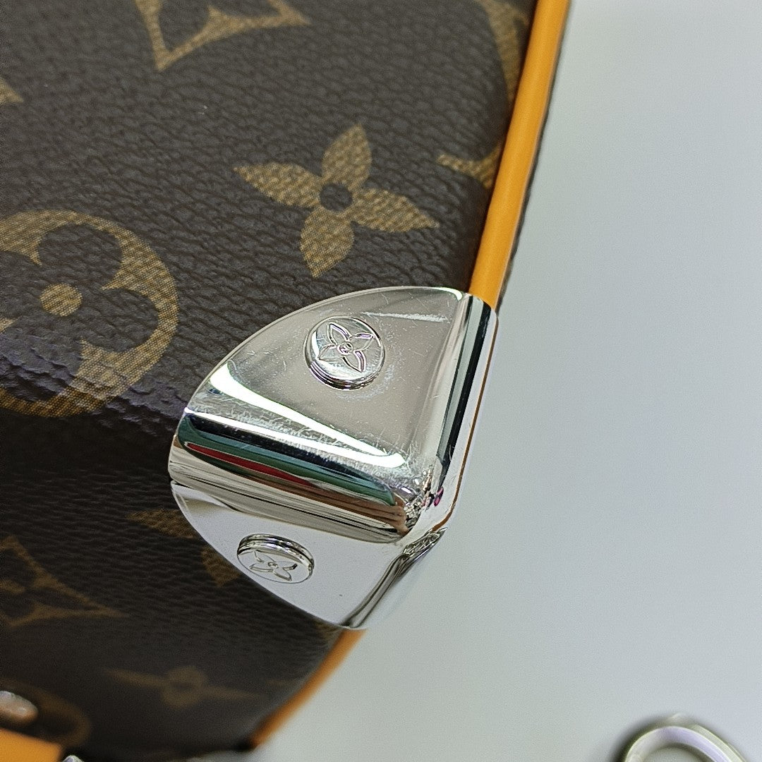 SOFT TRUNK Mini Monogram Coated Canvas Brown