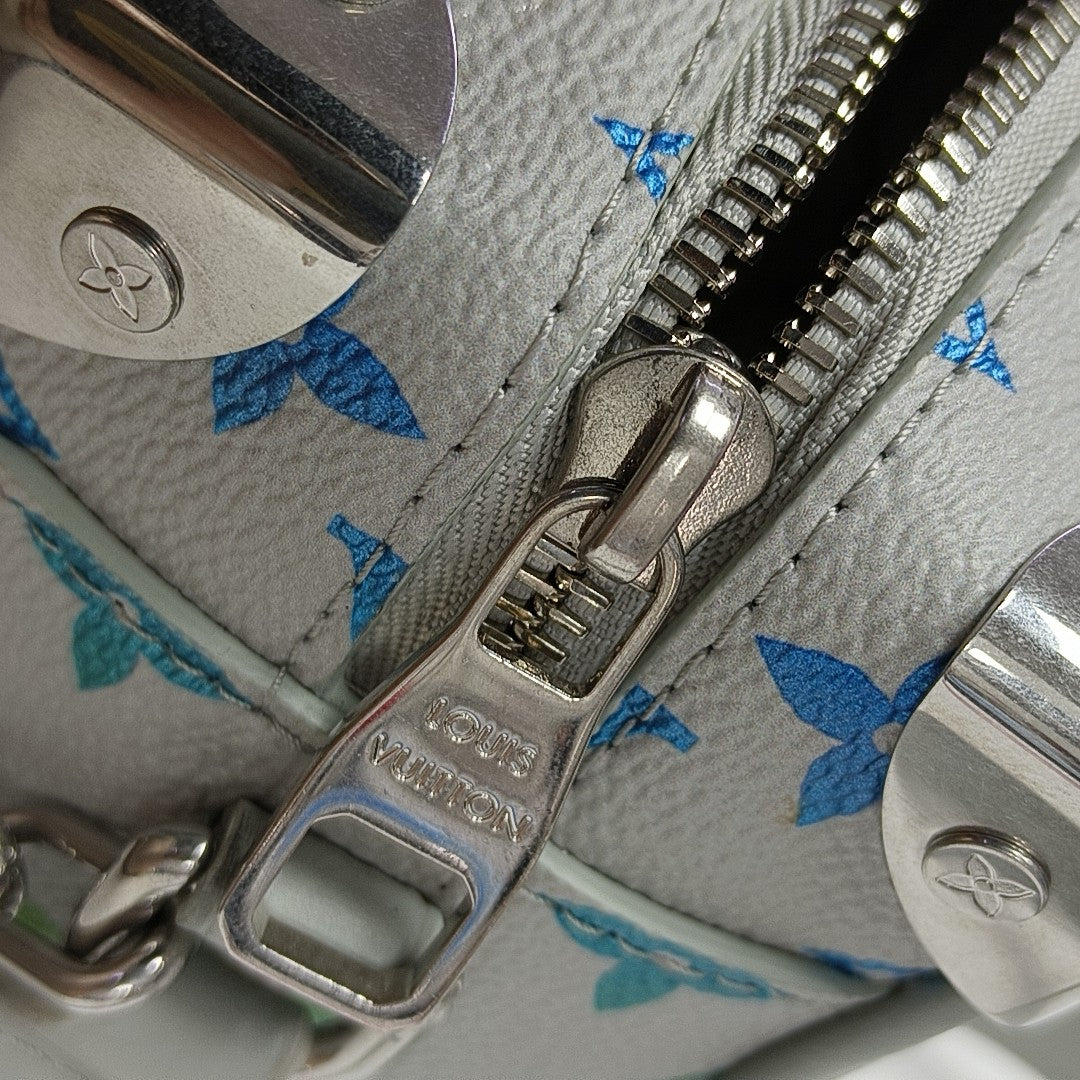 SOFT TRUNK Mini Monogram Coated Canvas White