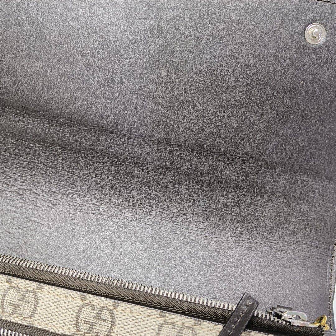 Monogram Coated Canvas Clutch Black