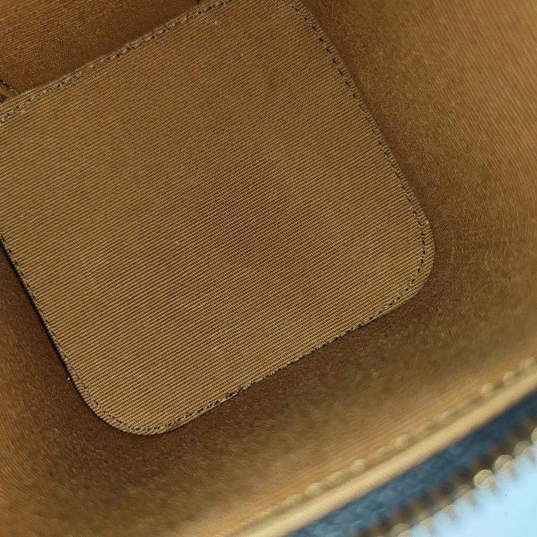 Coated Canvas Shoulder Bag Black