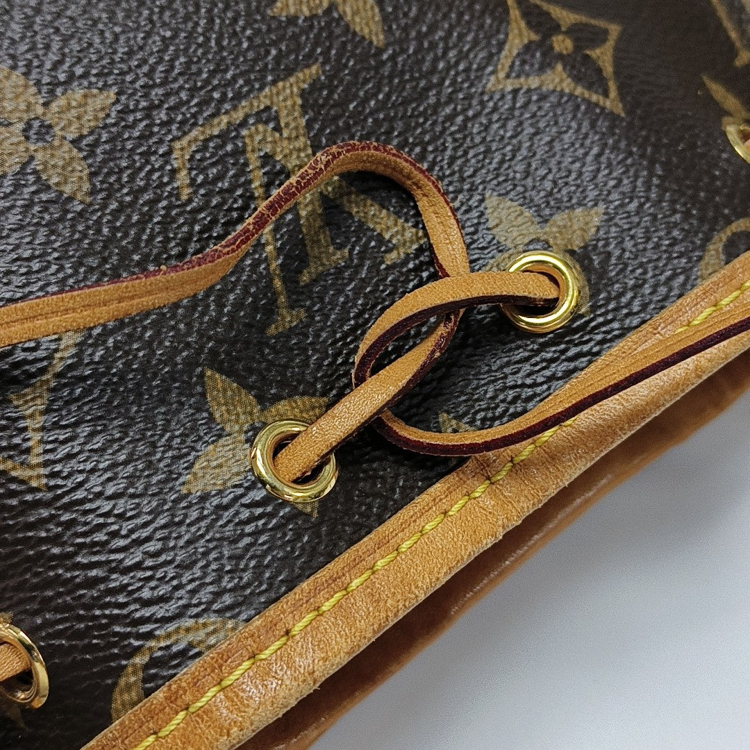 NÉONOÉ Nano Monogram Coated Canvas Brown