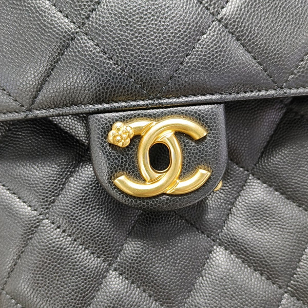 Quilted Grained Calfskin Black
