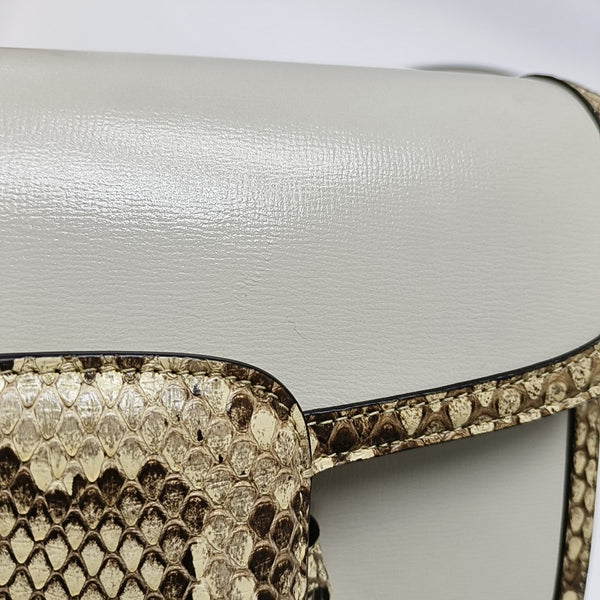 Horsebit 1955 Small Python White
