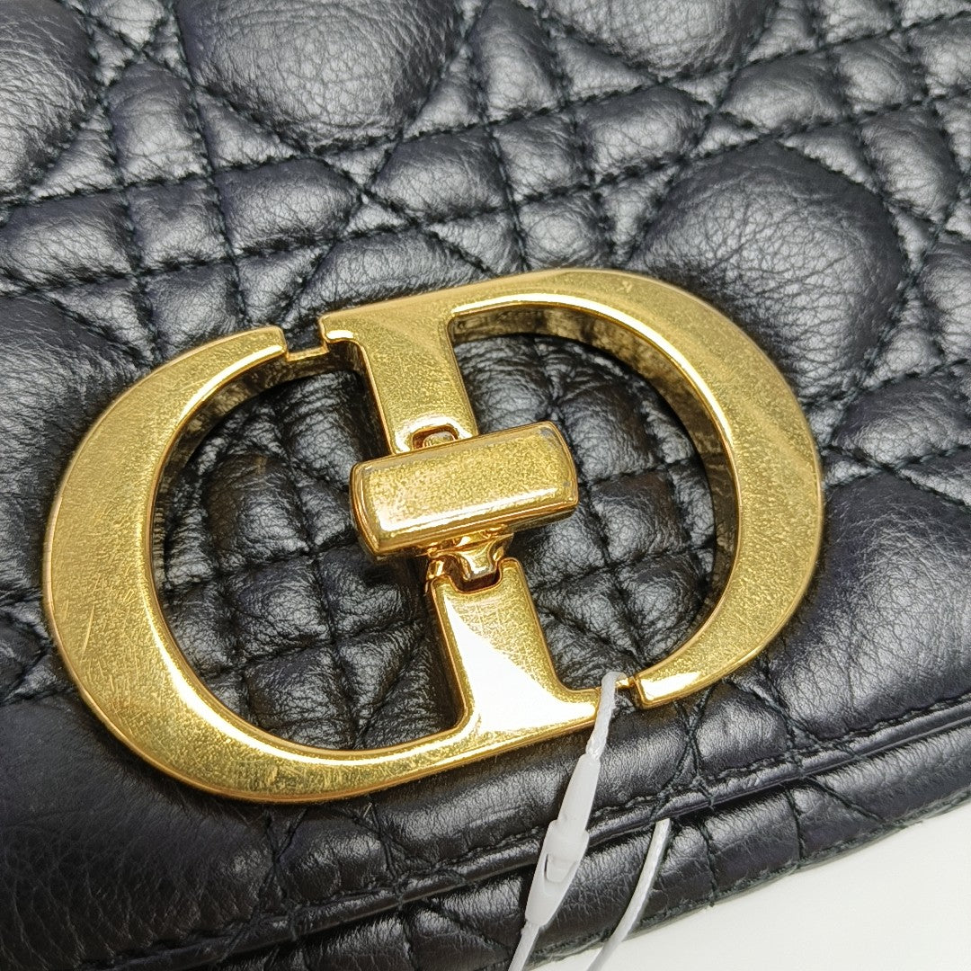 Dior Caro Small Cannage Calfskin Black