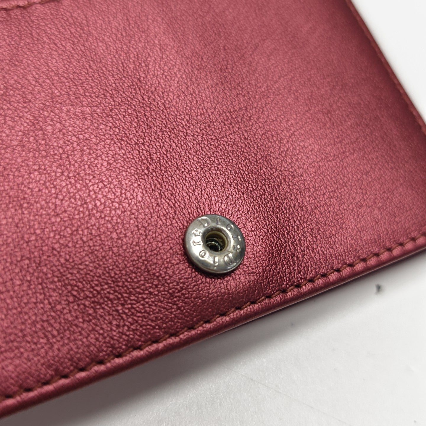 Cannage Calfskin Coin Purse Pink