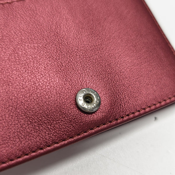 Cannage Calfskin Coin Purse Pink