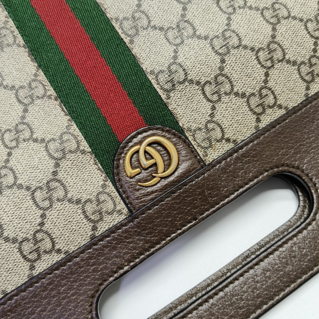 Monogram Coated Canvas Top Handle Bag Beige