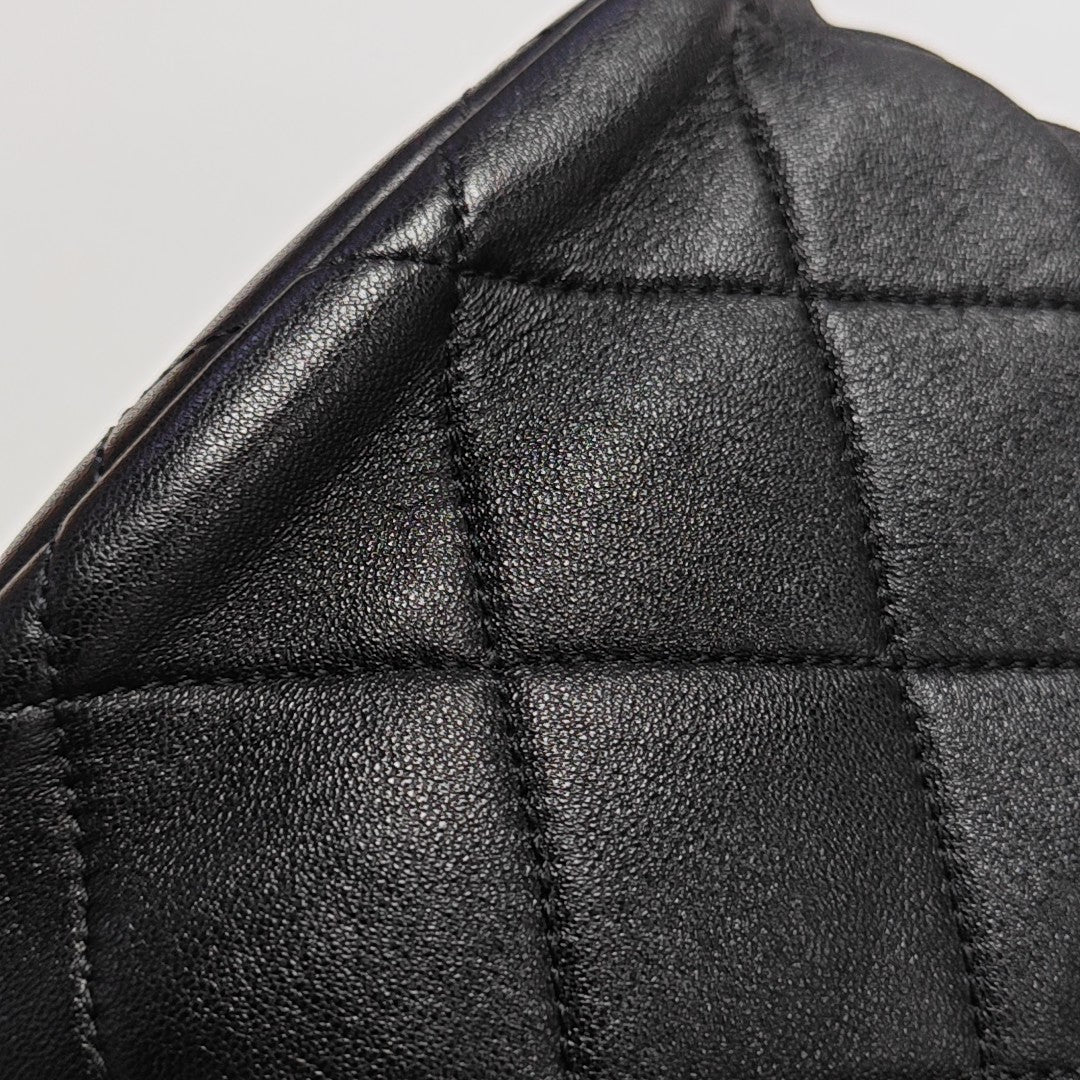 COCO LOVE Quilted Lambskin Black