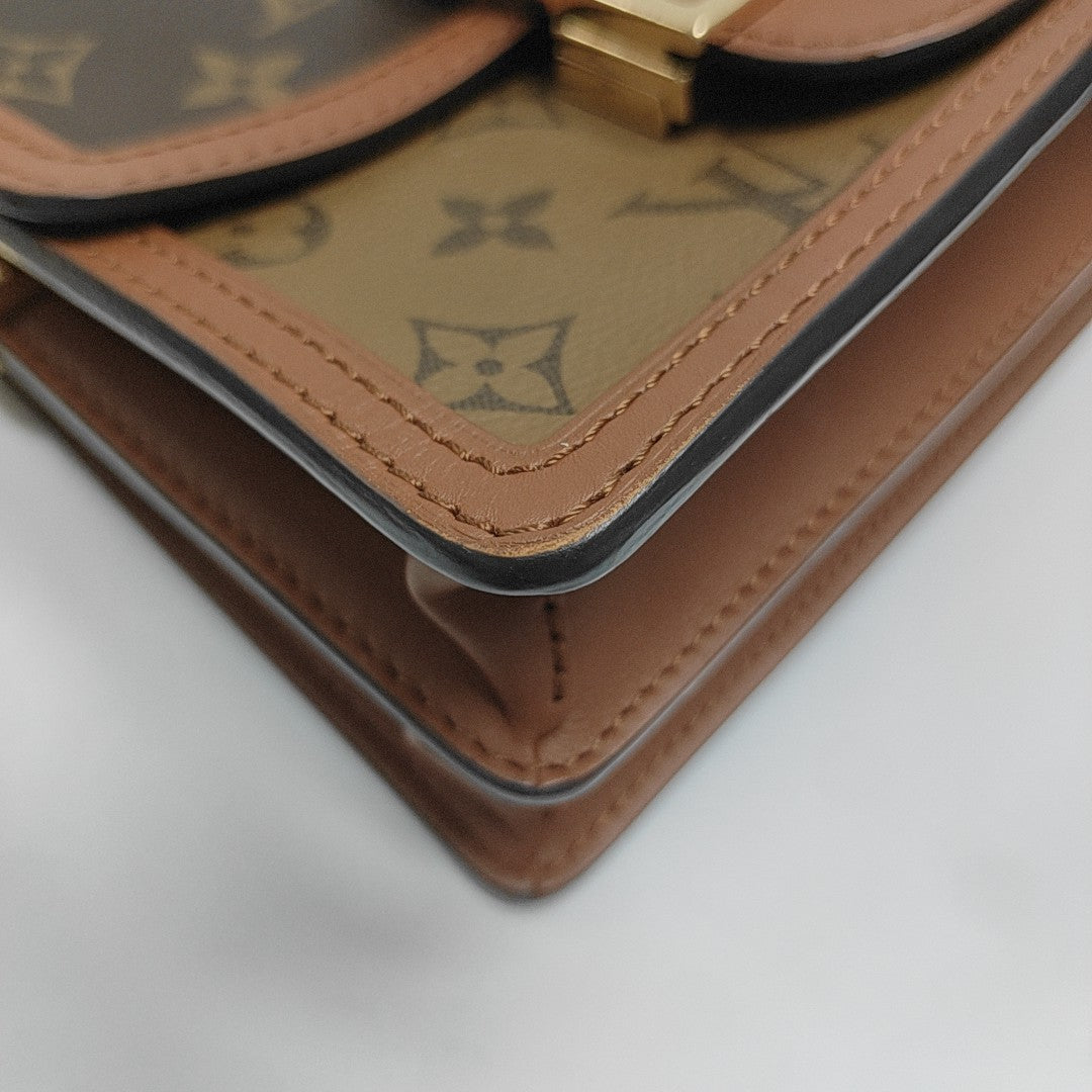 DAUPHINE Mini Monogram Coated Canvas Brown