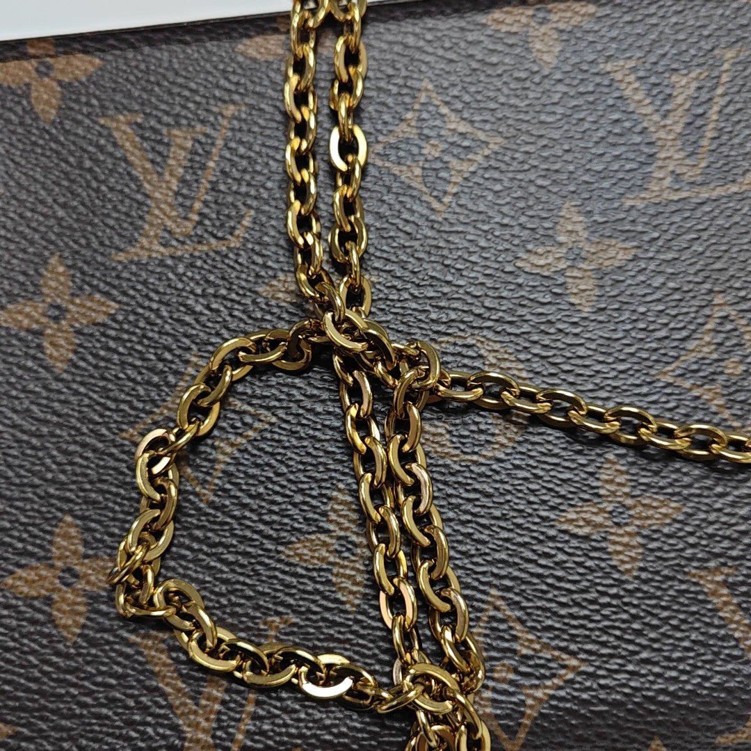 FLORE Monogram Coated Canvas Brown