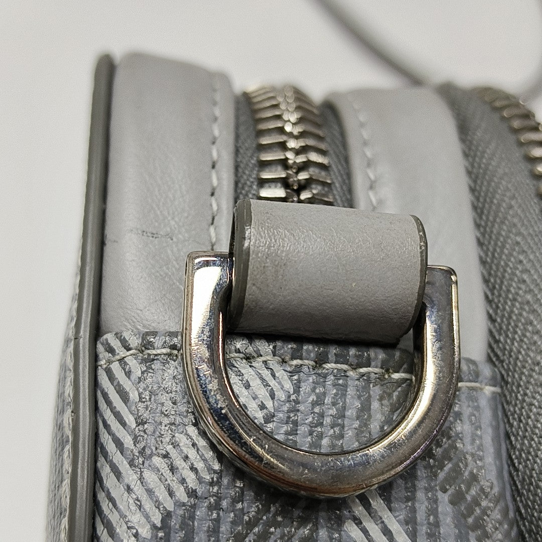 Coated Canvas Shoulder Bag Gray