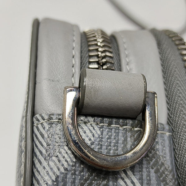 Coated Canvas Shoulder Bag Gray