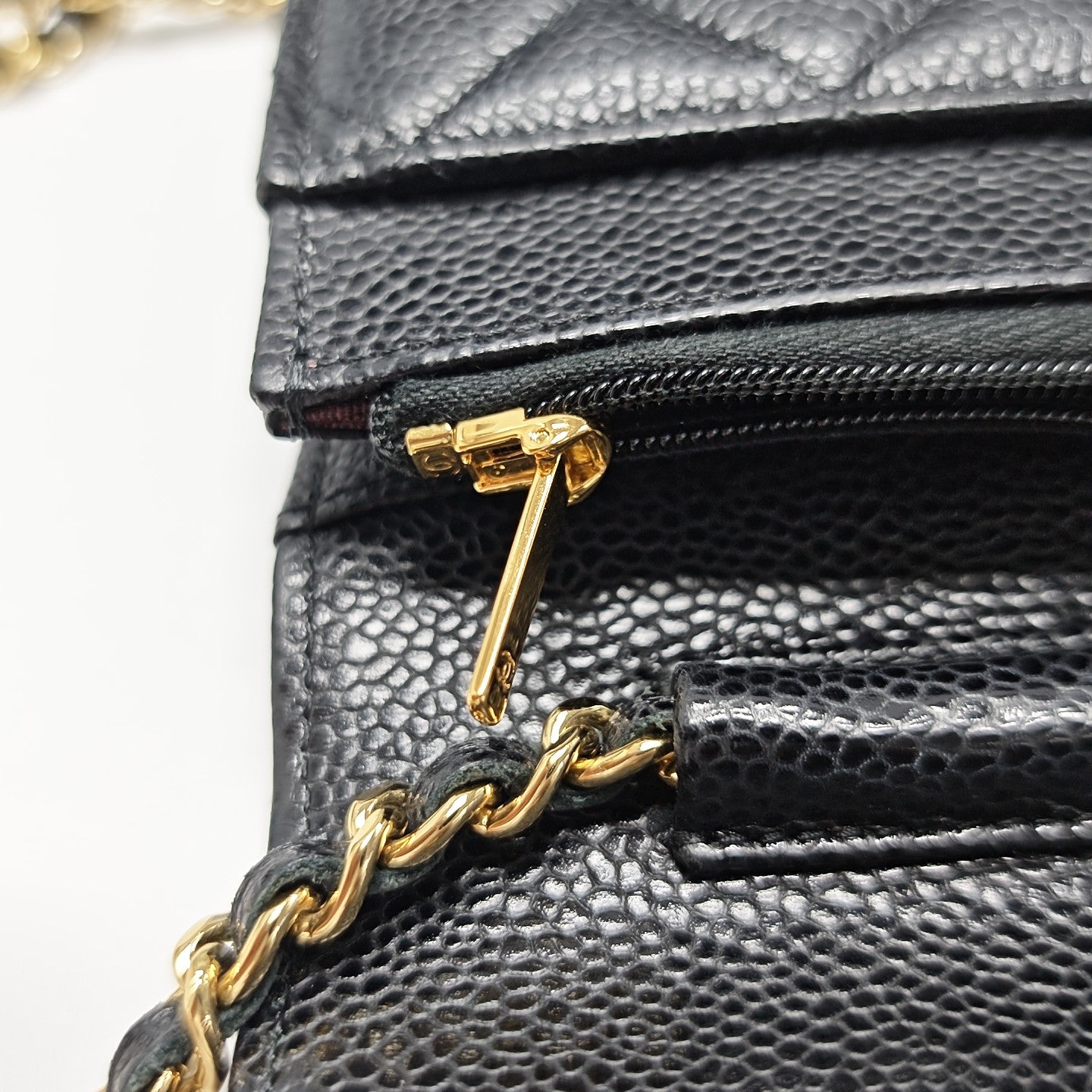 WOC Quilted Grained Calfskin Black