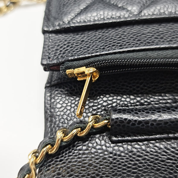 WOC Quilted Grained Calfskin Black