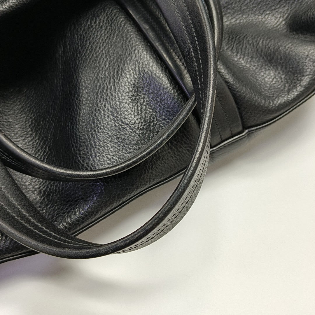 Calfskin Top Handle Bag Black