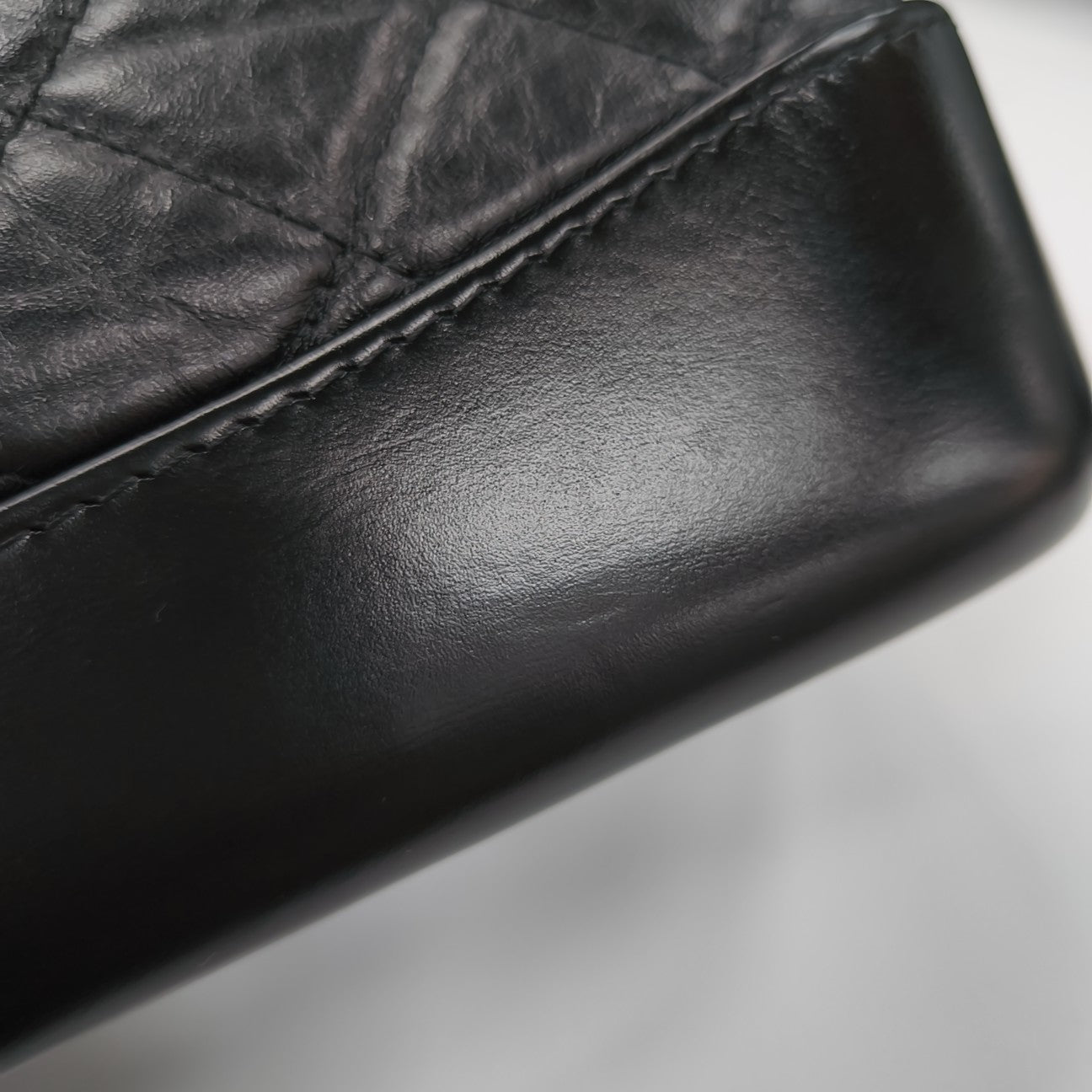 Quilted Calfskin Bucket Bag Black