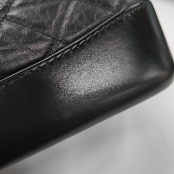 Quilted Calfskin Bucket Bag Black