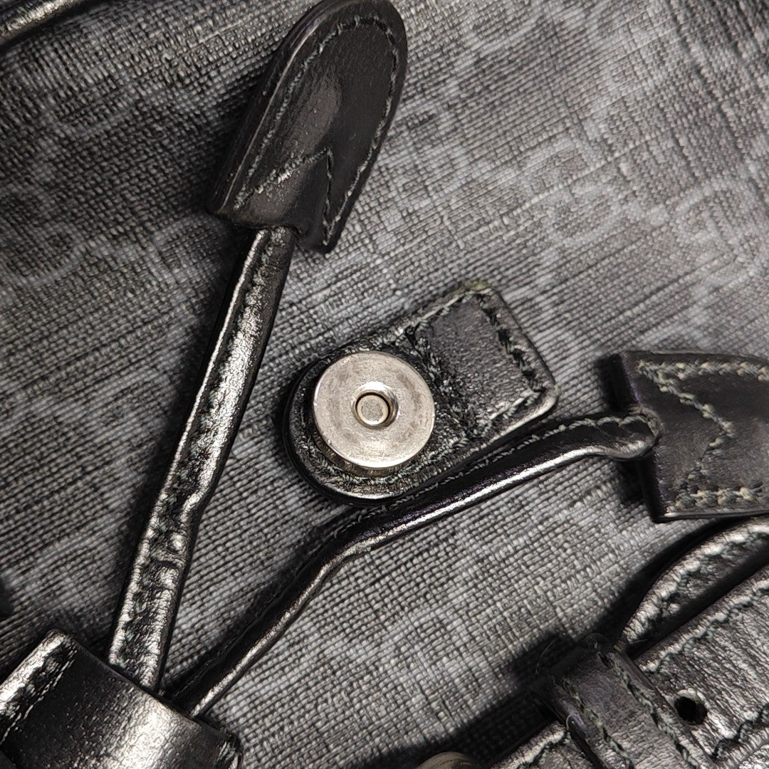 Retro Medium Monogram Coated Canvas Black