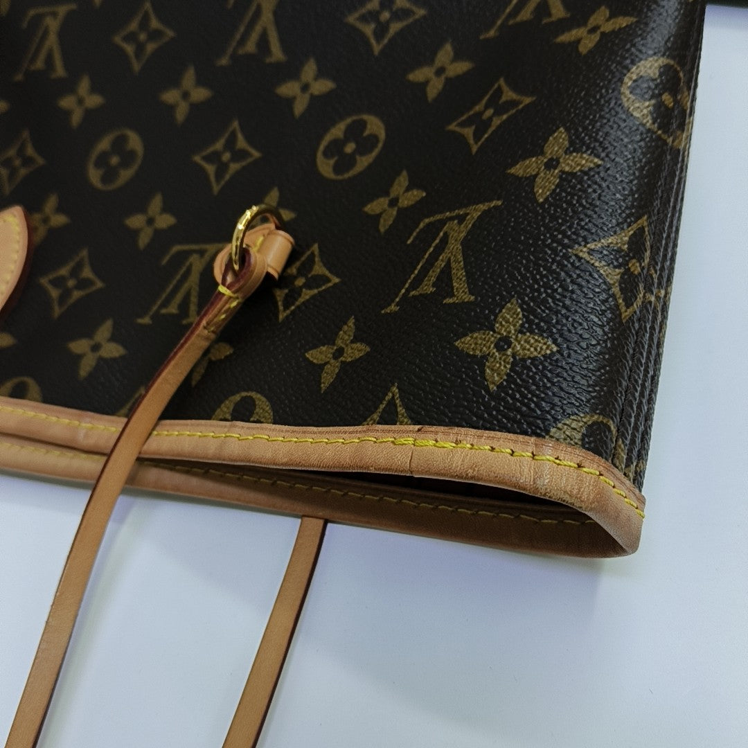 NEVERFULL GM Monogram Coated Canvas Brown