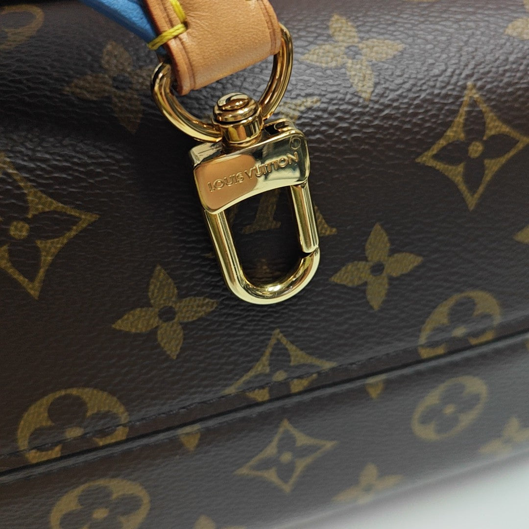 CLUNY MM Monogram Coated Canvas Brown