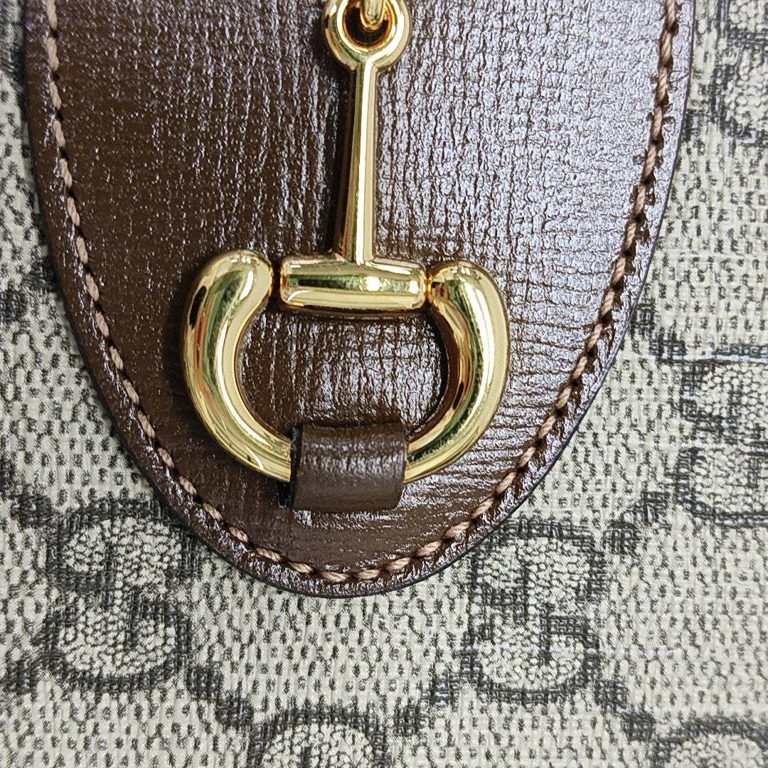Horsebit 1955 WOC Monogram Coated Canvas Beige