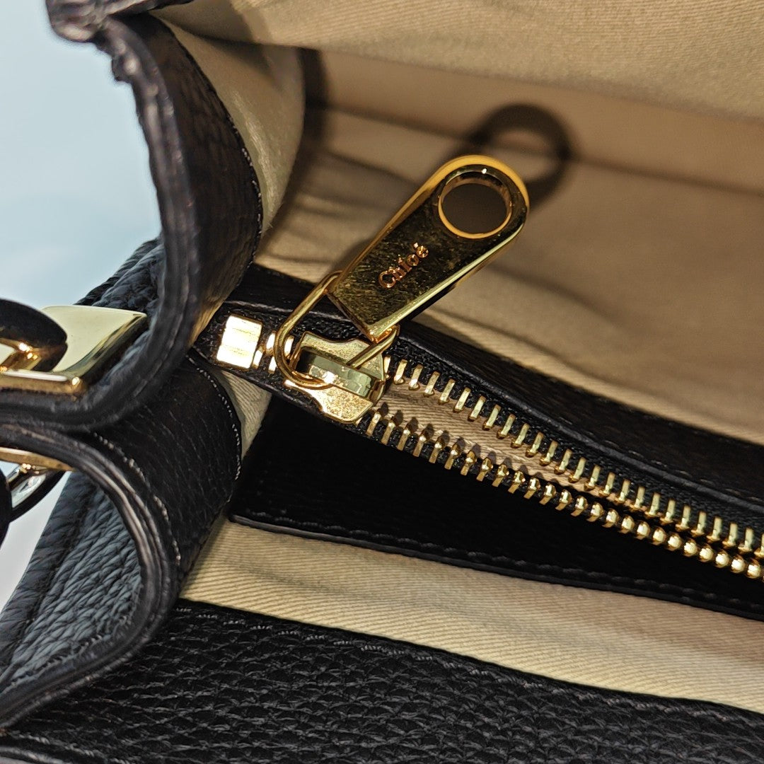 Aby Small Calfskin Black