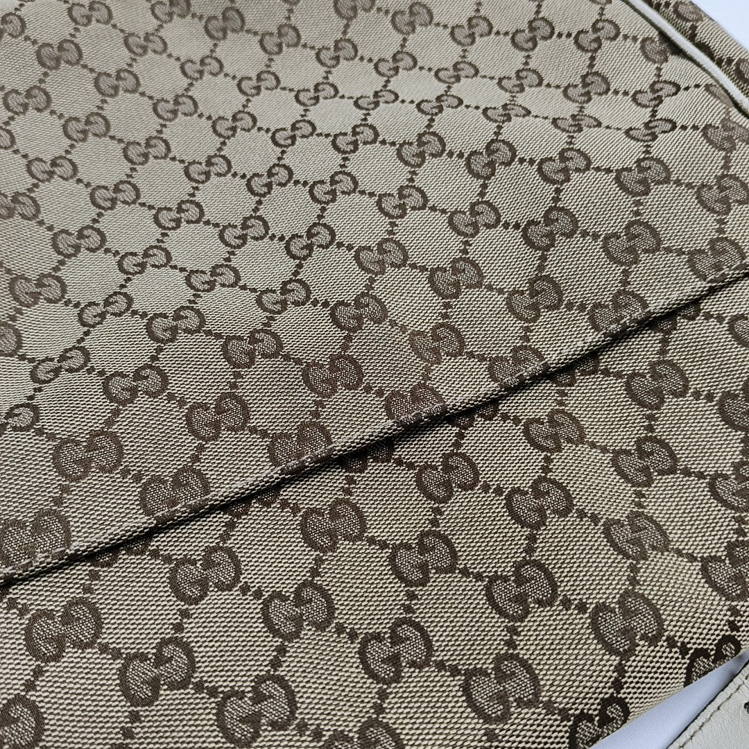Monogram Canvas Crossbody Bag Beige