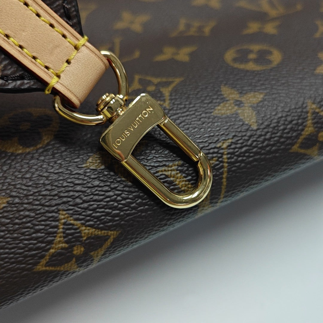 NEVERFULL MM Monogram Coated Canvas Brown